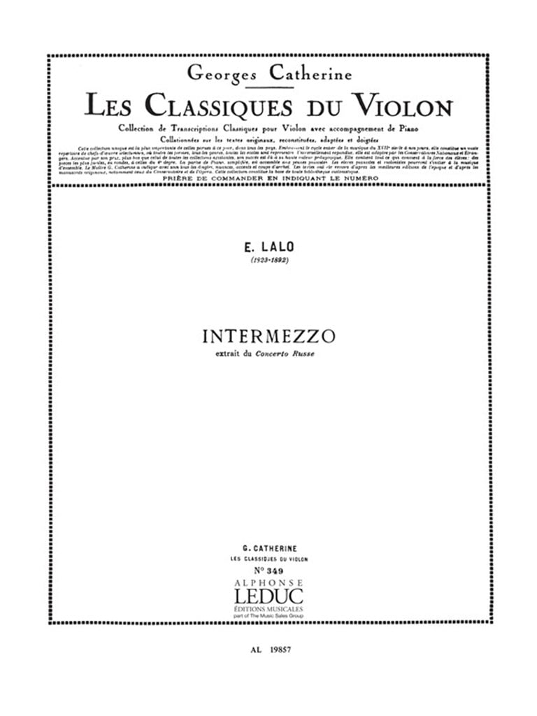 Edouard Victor Antoine Lalo: Intermezzo
